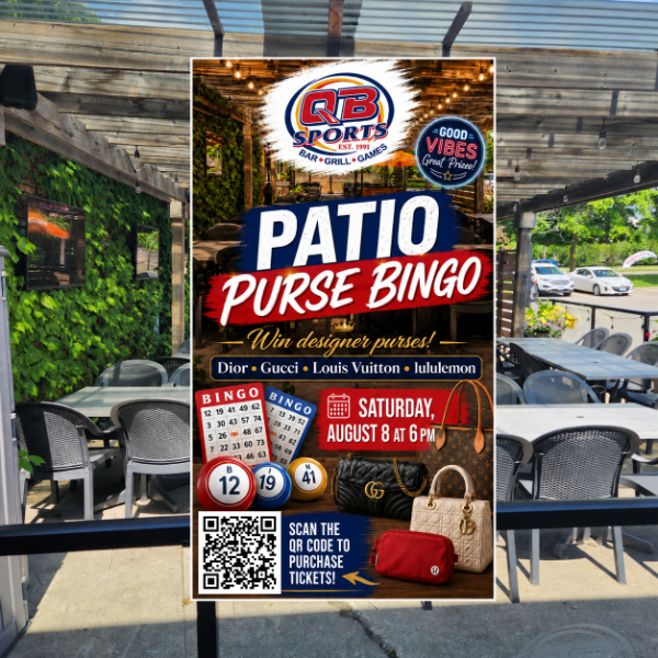 Patio Purse Bingo is coming back to QB's 👜